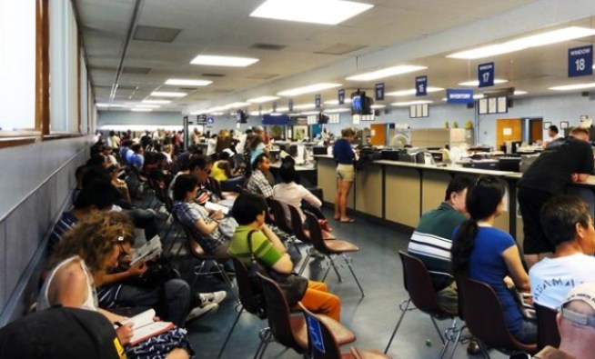 The California Department of Motor Vehicles is one of several state departments whose computer systems are down this morning, a DMV spokesman said.