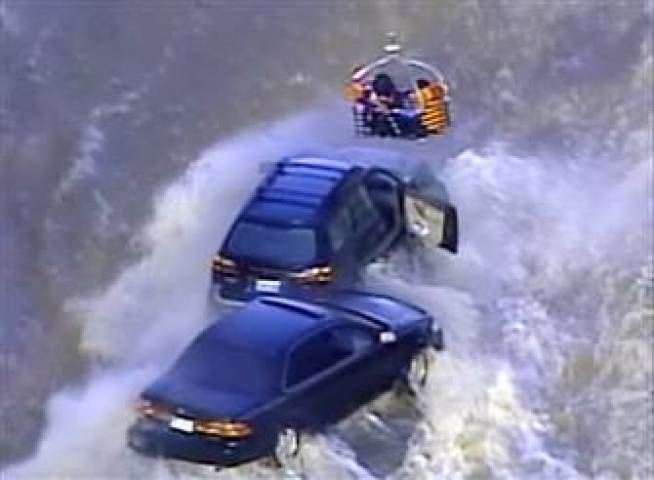 Uvas  Reservoir is beyond full with water gushing down the spillway. NBC Bay Area's Marianne Favro reports from Morgan Hill.