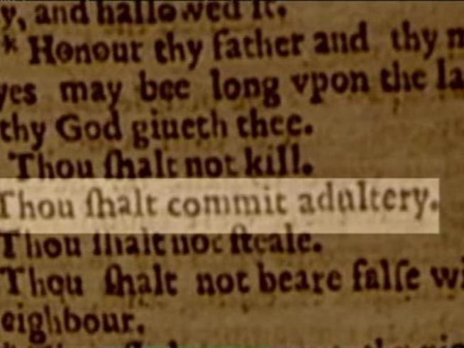 A missing word in a ten commandment made this particular book quite valuable.