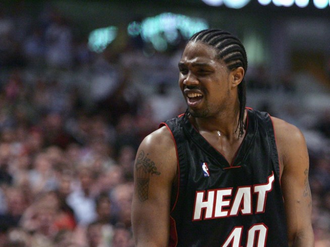 Heat player Udonis Haslem leaves a Miami-Dade jail after his arrest for marijuana possession on August 15, 2010.