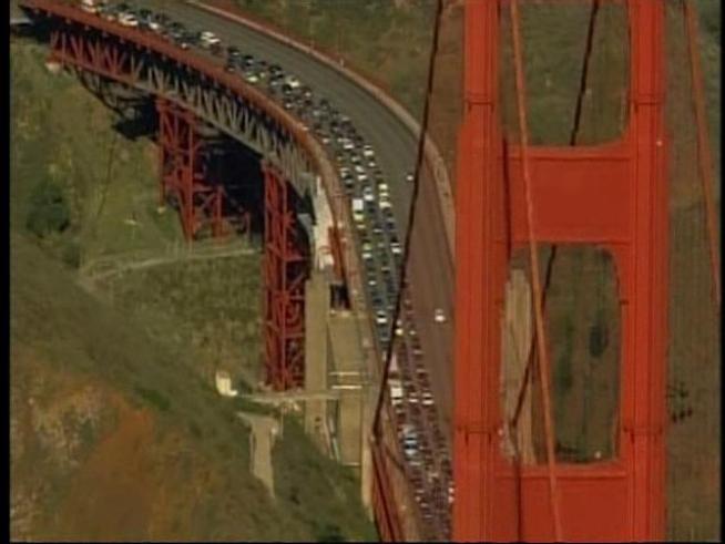 A multi-car crash makes the Golden Gate Bridge drive a very slow one.