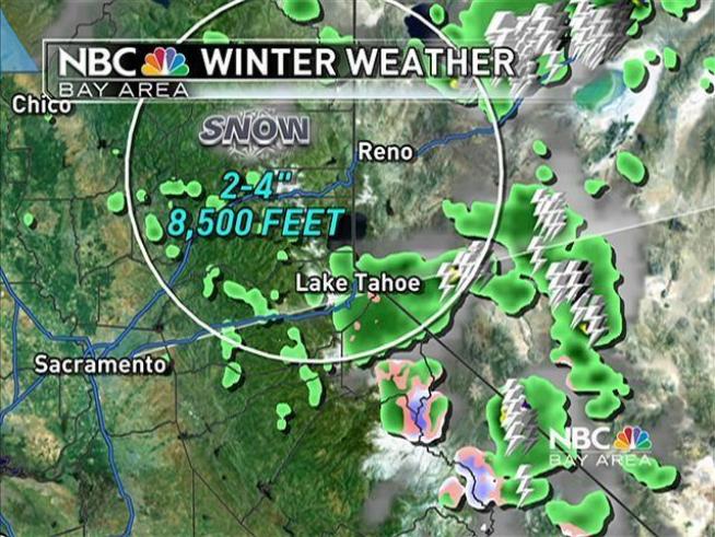 A week after record heat there is rain in the forecast and lots of snow in the Sierra.