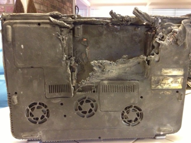 Bay Area wakes up to smoke in his house. The source: his laptop computer. Stephanie Chuang reports.