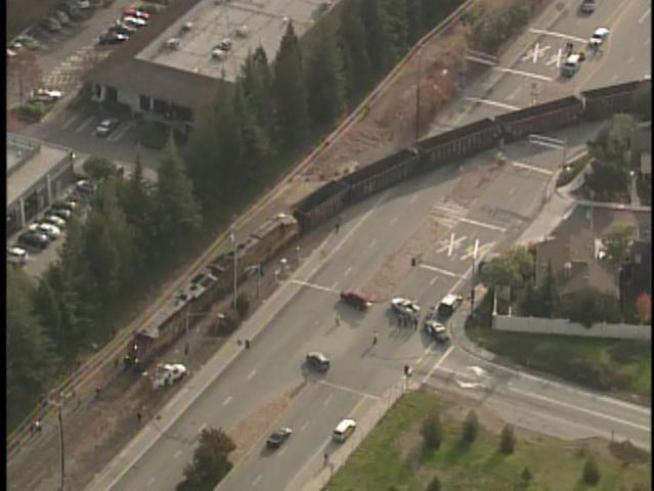 Freight Train Derails in Los Gatos