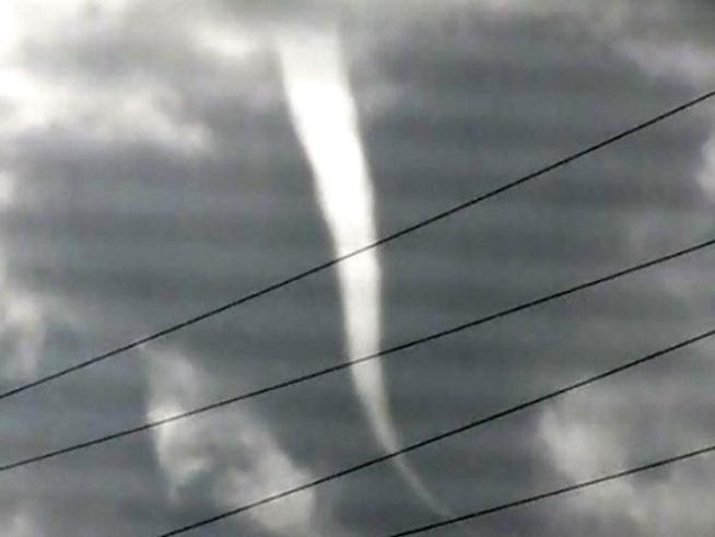 A rare funnel cloud is spotted in the East Bay city of Brentwood. The National Weather Service said the cloud was nine miles south of Oakley, and that it weakened before touching down.