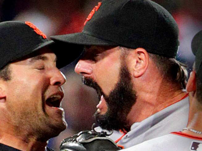 Giants closer Brian Wilson says it will be a happy plane ride home to San Francisco.