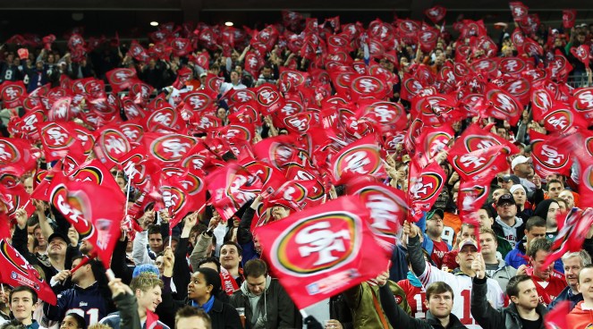 Fans are buying Niners gear as fast as dealers can put it out. The big game with the Saints will be at Candlestick Park tomorrow afternoon