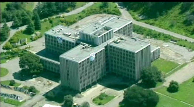 WWII Naval facility, Oak Knoll hospital, imploded