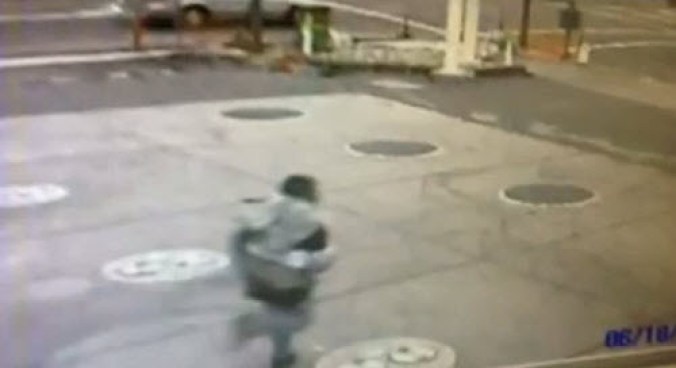 A man tackled and robbed a 90-year-old woman who was on her way inside an AM PM store in Oakland Monday to ask for directions. NBC Bay Area's Jodi Hernandez reports.