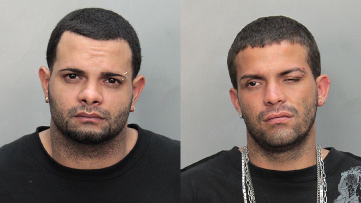 Brothers, Luis Baez and Jonathan Baez, were arrested for allegedly attacking their airline pilot after being kicked off a plane. 