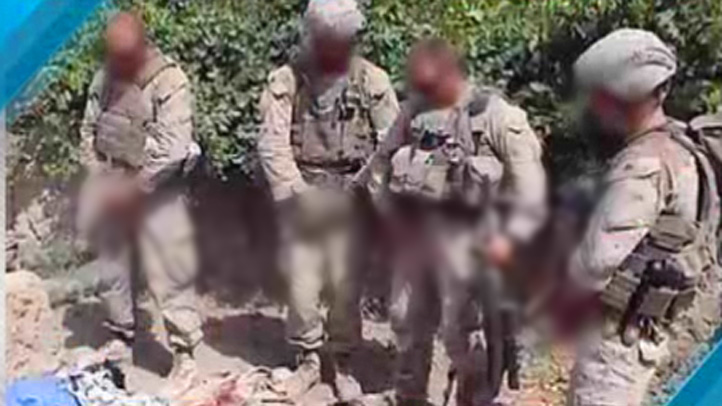 U.S. Marines urinating