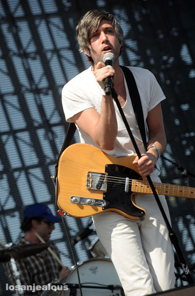Guitarist/vocalist of We Are Scientists, Keith Murray (pictured), performs last year
