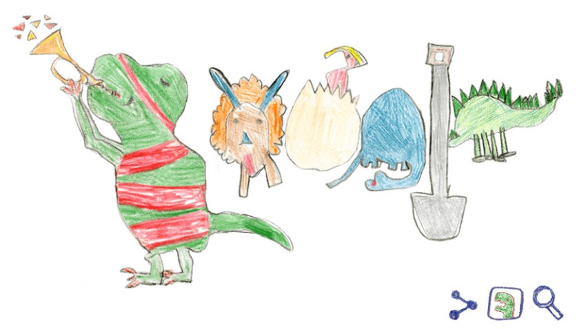 010819 dinosaur google doodle
