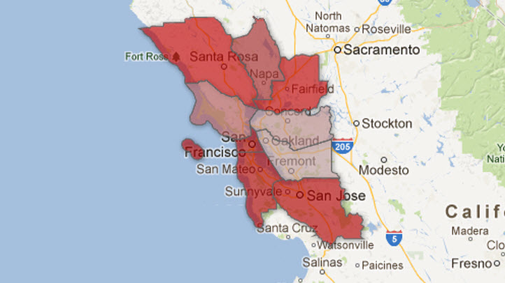 Bay Area Counties Map Verjaardag Vrouw 2020 