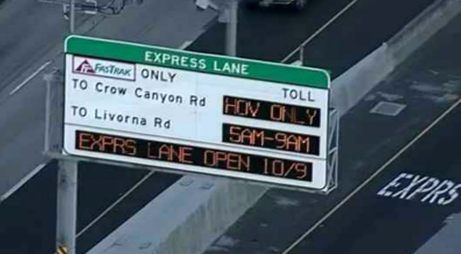 10 freeway express lane ticket