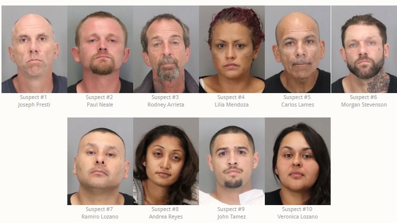 10 suspects