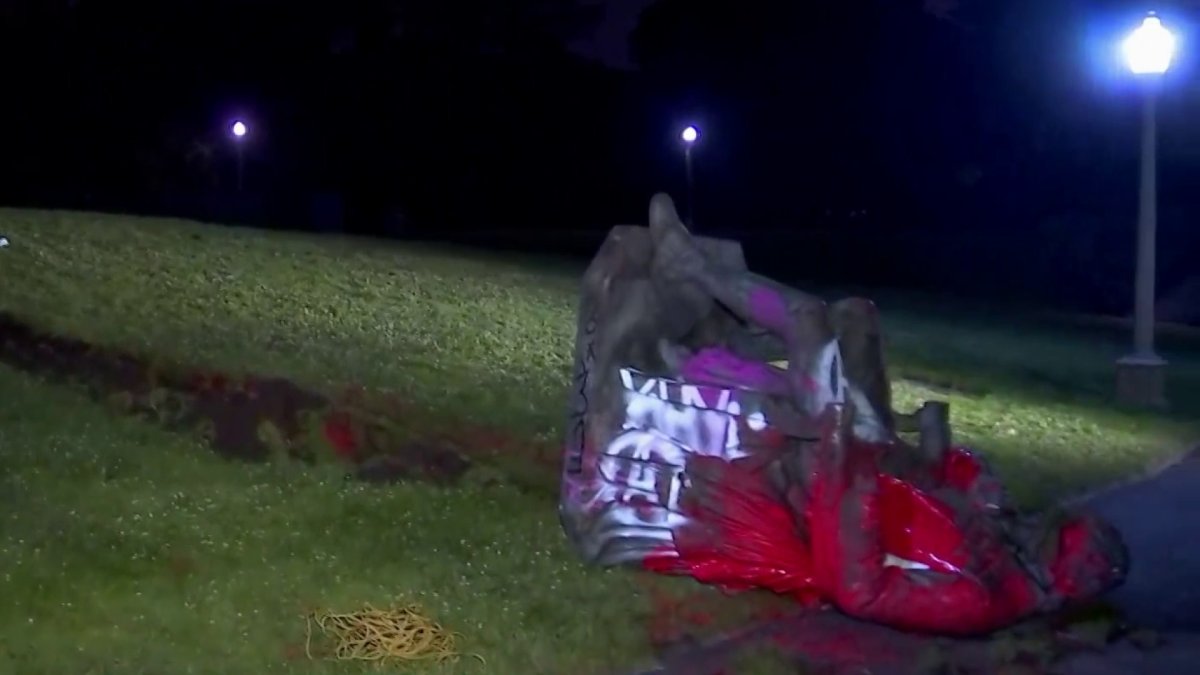Golden Gate Park Statues Torn Down NBC Bay Area