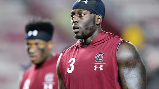 Javon Kinlaw #3 of the South Carolina Gamecocks