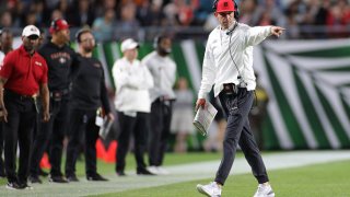 Head coach Kyle Shanahan of the San Francisco 49ers