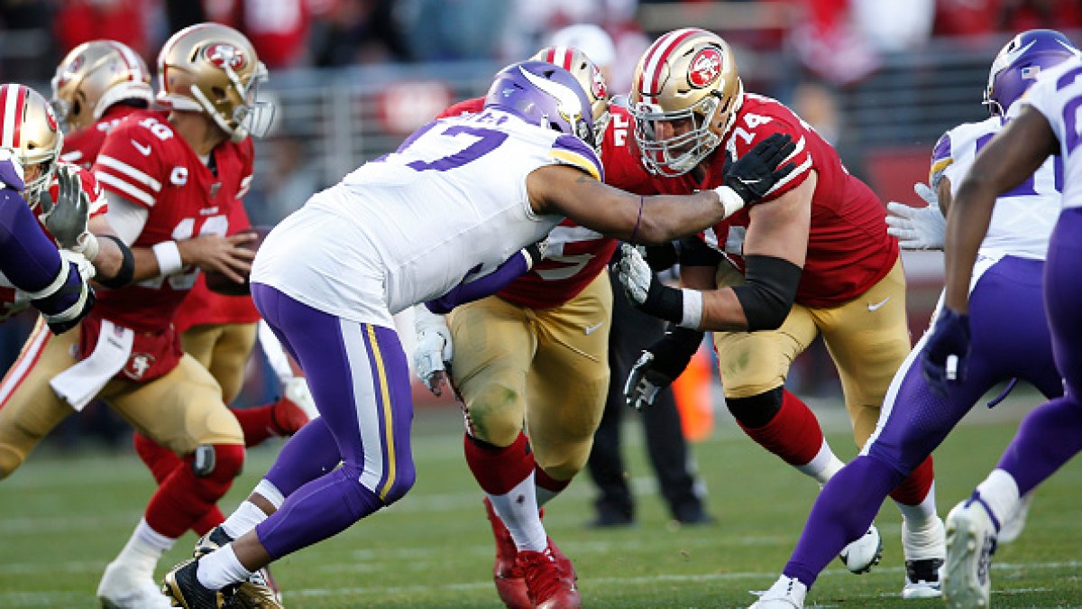 What 49ers' Mike McGlinchey said about Joe Staley's future in NFL