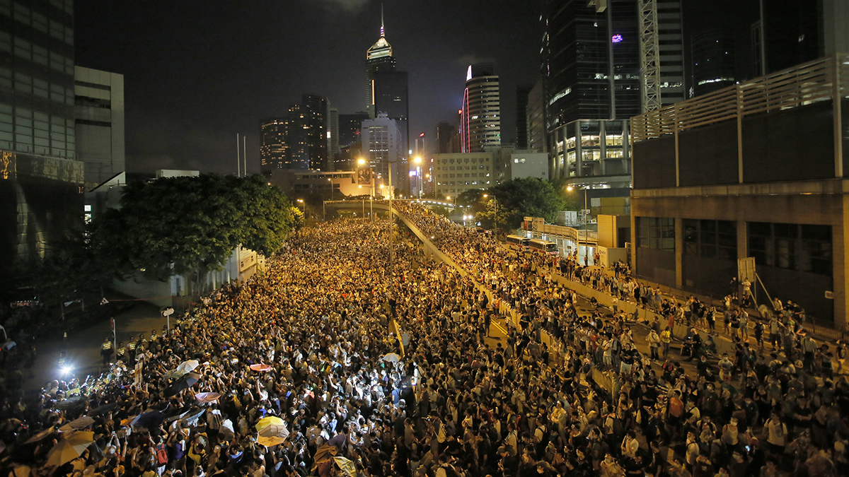 Hong Kong Protests Spread “umbrella Revolution” Takes Hold Nbc Bay Area