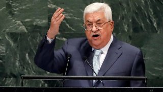Palestinian President Mahmoud Abbas addresses the 73rd session of the United Nations General Assembly