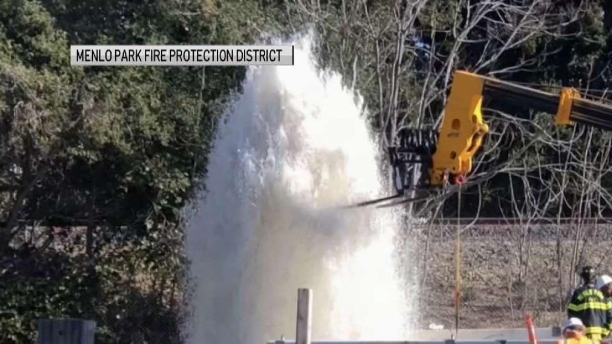 Accident at Menlo Park Construction Site Creates ‘Waterfall’ NBC Bay Area