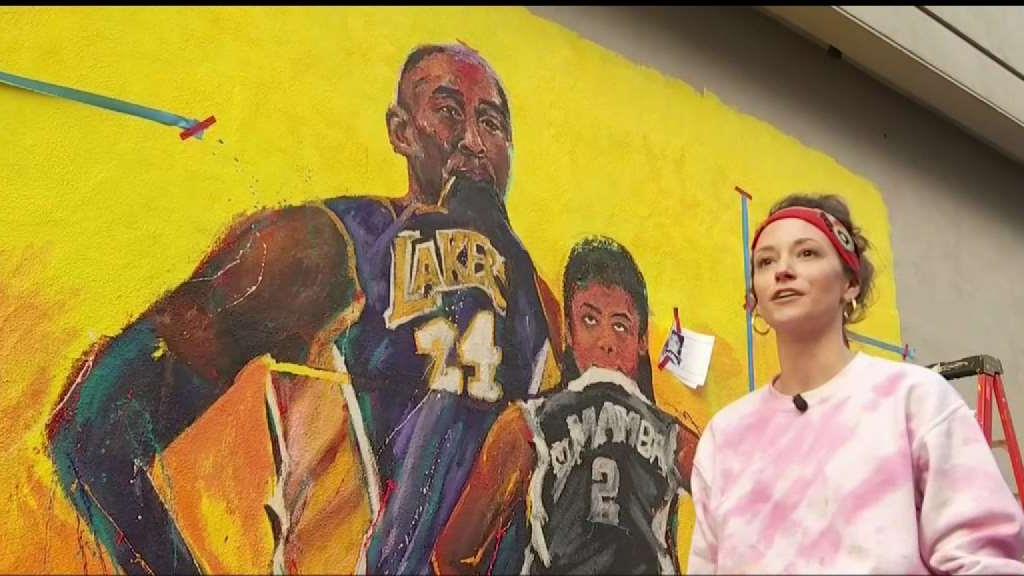 Artist Paints Her First Mural In Memory Of Kobe Bryant Nbc Bay Area