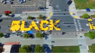 Volunteers Paint Black Lives Matter Mural in Richmond