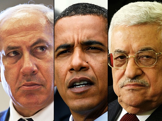 Barack Obama Mahmoud Abbas Benjamin Netanyahu