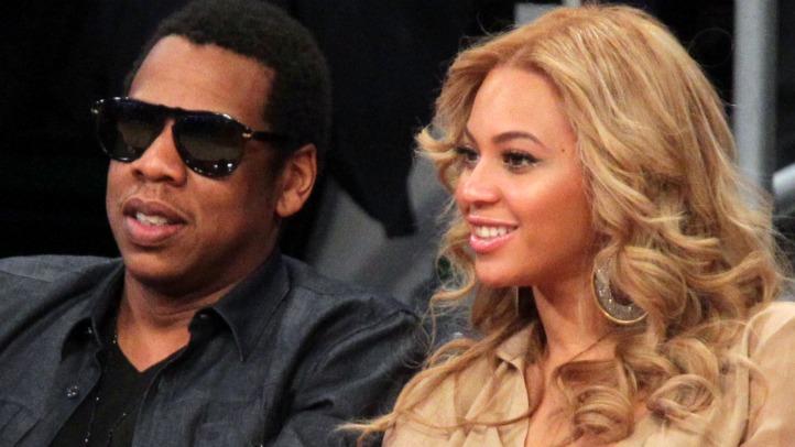 Beyonce and Jay Z at NBA All Star game
