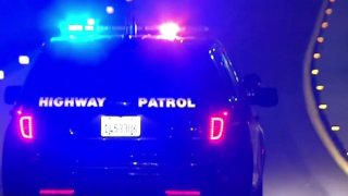 FILE a CHP patrol car on an empty road.