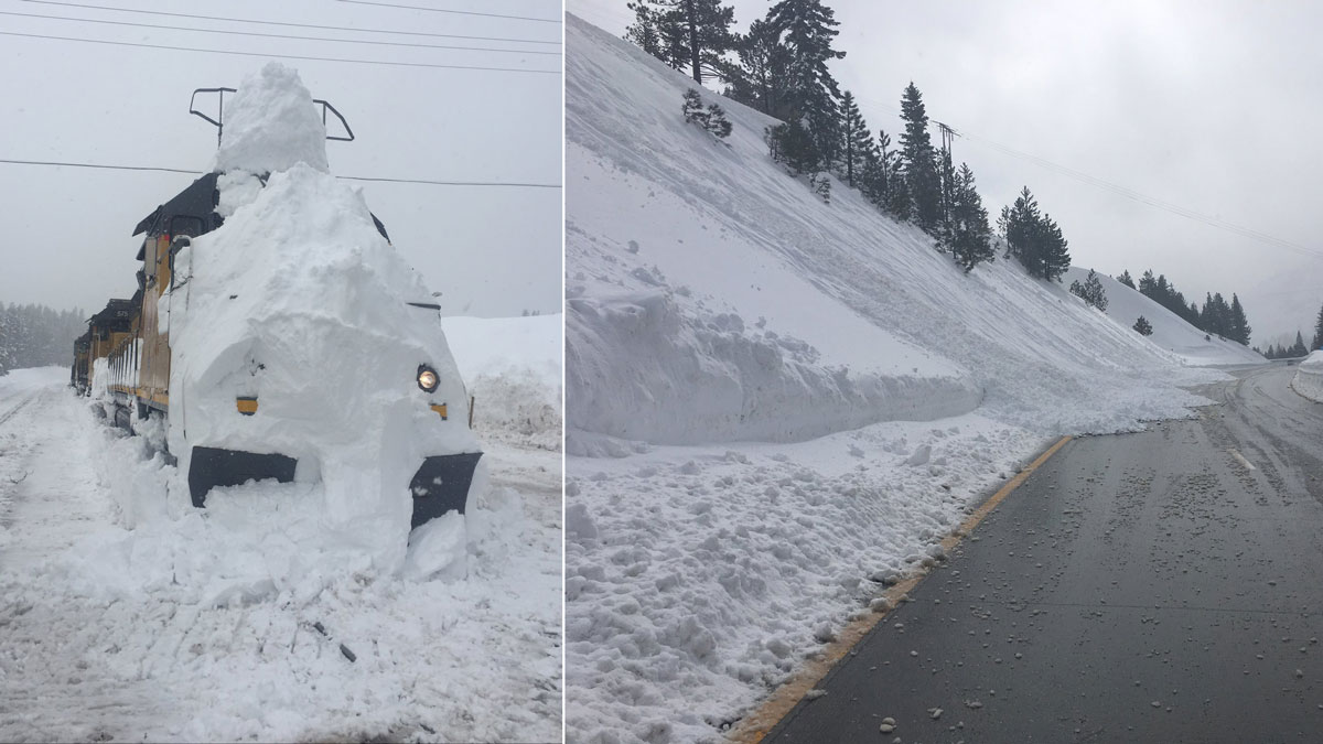 I 80 Closed In Sierra Nevada 4 Feet Of Snow Last 2 Days – Nbc Bay Area