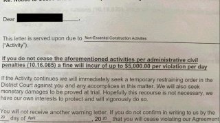 Fraudulent cease and desist letter found in Danville.