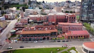 Ghirardelli Square in San Francisco during the coronavirus pandemic.