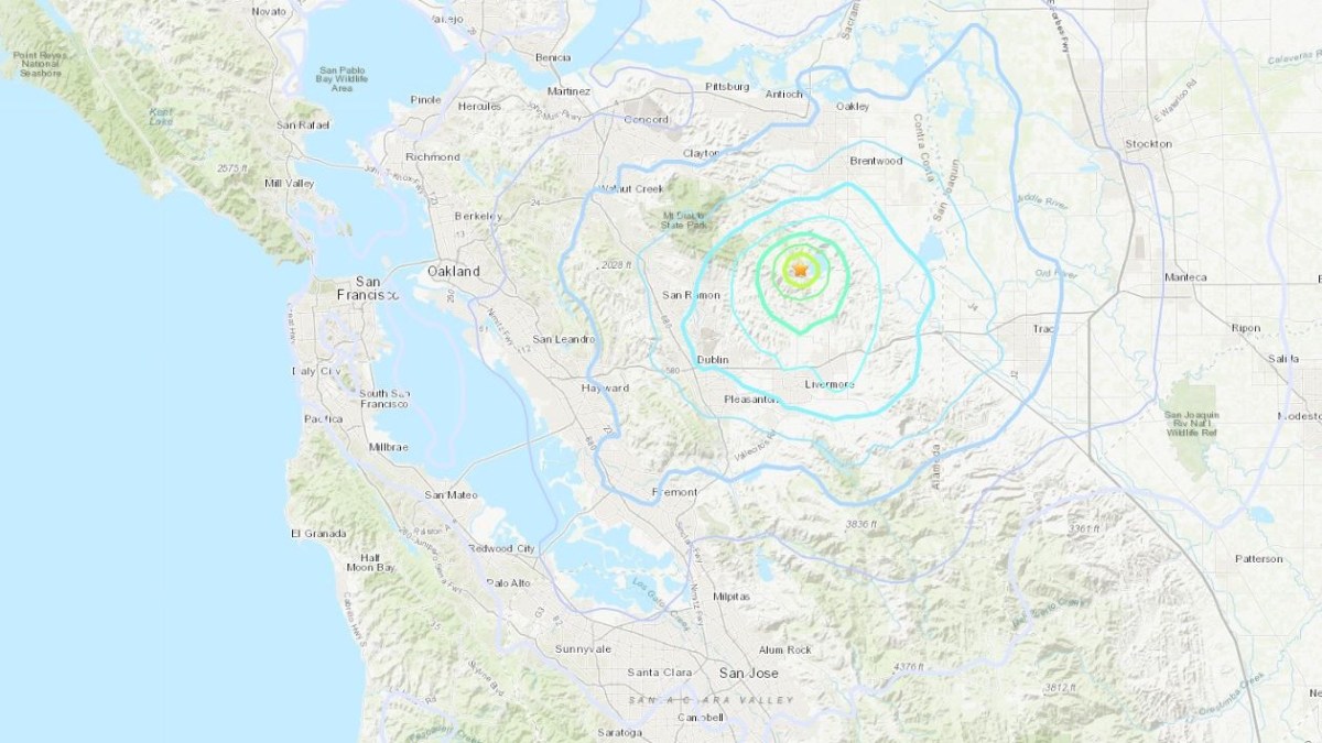 4 3 Magnitude Earthquake Rattles East Bay 3 2 Temblor Follows Nbc Bay Area