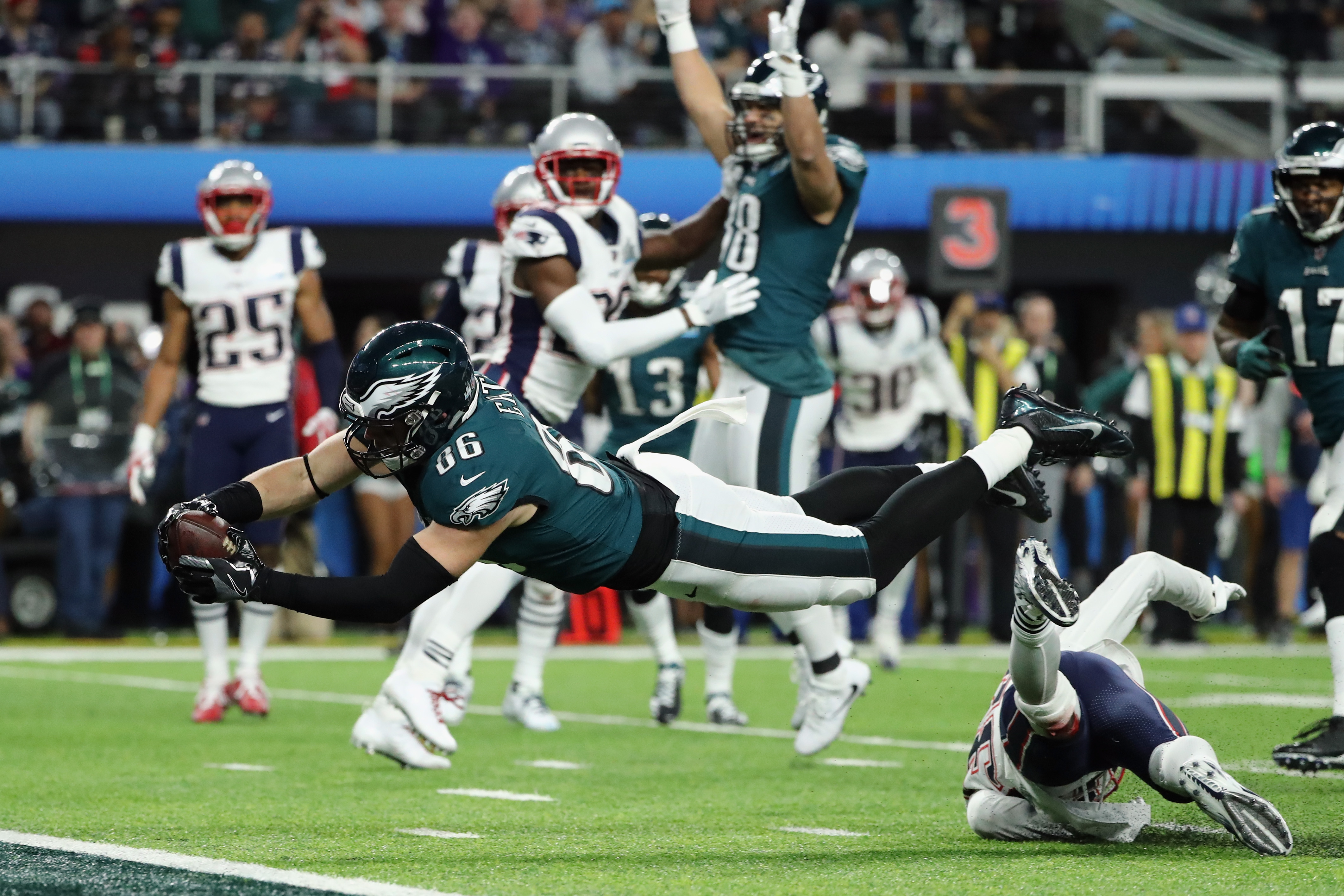 Photos from Monte Vista and Stanford alum Zach Ertz makes game-winning  touchdown to lift Eagles over Patriots in Super Bowl LII