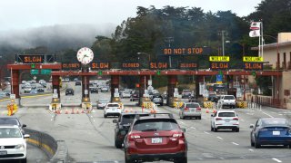 Toll bridge in San Francisco Bay Area.