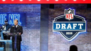 NFL Commissioner Roger Goodell speaks at the podium on day 1 of the 2019 NFL Draft on April 25, 2019 in Nashville, Tennessee.