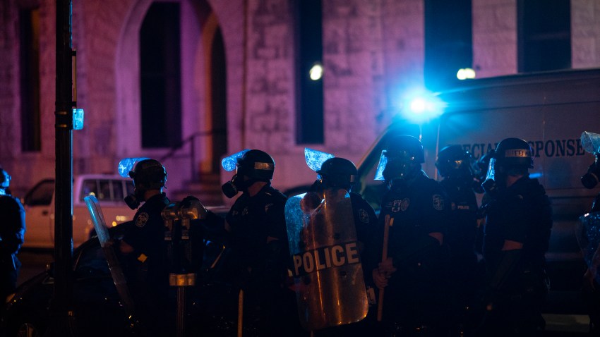Police in riot gear