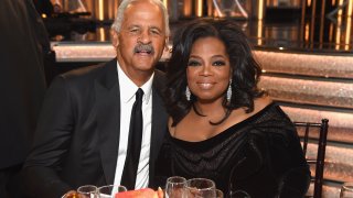 Oprah Winfrey, one of the 2010 Kennedy Center honorees, arrives with Stedman Graham for the formal artist’s dinner for the Kennedy Center Honors at the United States Department of State Dec. 4, 2010, in Washington, D.C.