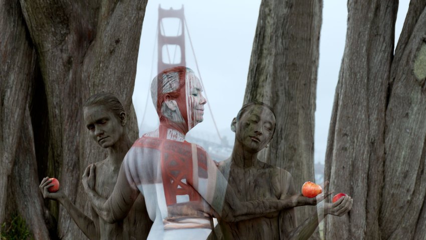 Body Painter Makes Her Models Disappear Into Landmarks Nbc Bay Area