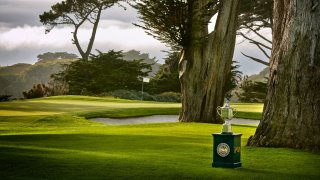 A view of the Wanamaker Trophy hole at TPC Harding Park.