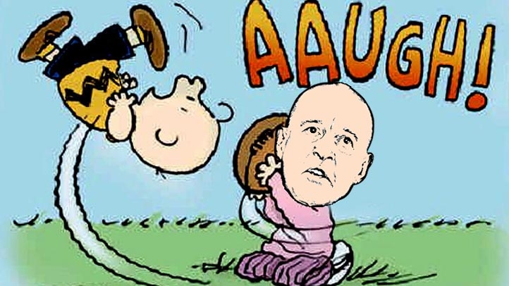 Jerry Brown as Charlie Brown's Lucy