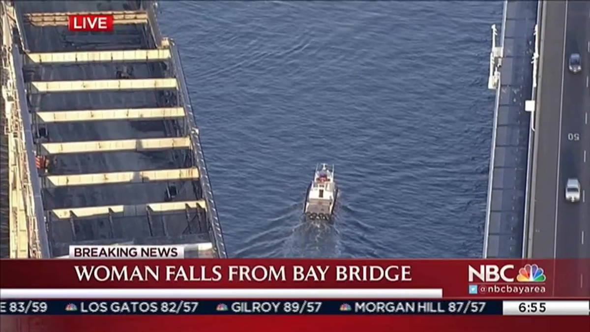 Woman Jumps or Falls Off Bay Bridge to Evade CHP, Search to Find Her