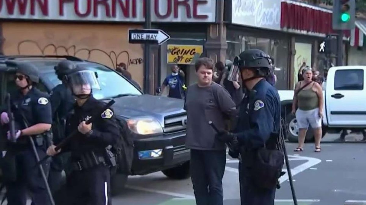 Protesters Block 101 Protesters in San Jose Block Hwy. 101 During George Floyd Demonstration ...
