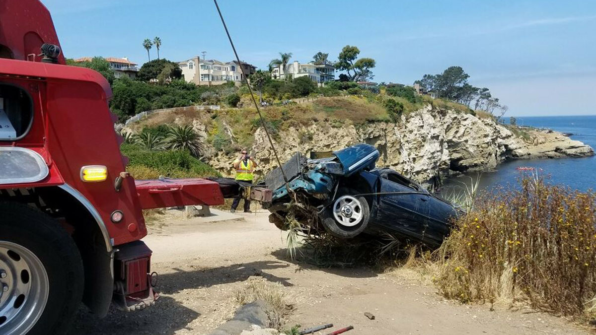 Car Thrown Off 100 Feet Off La Jolla Cliff, Lands on Beach Below SPD