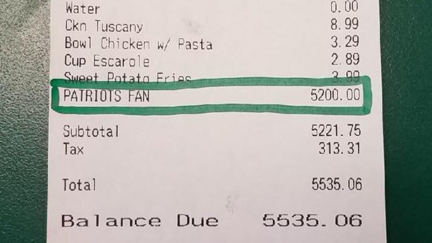 Patriots Fan Charged 5200 Coffee Station Bill