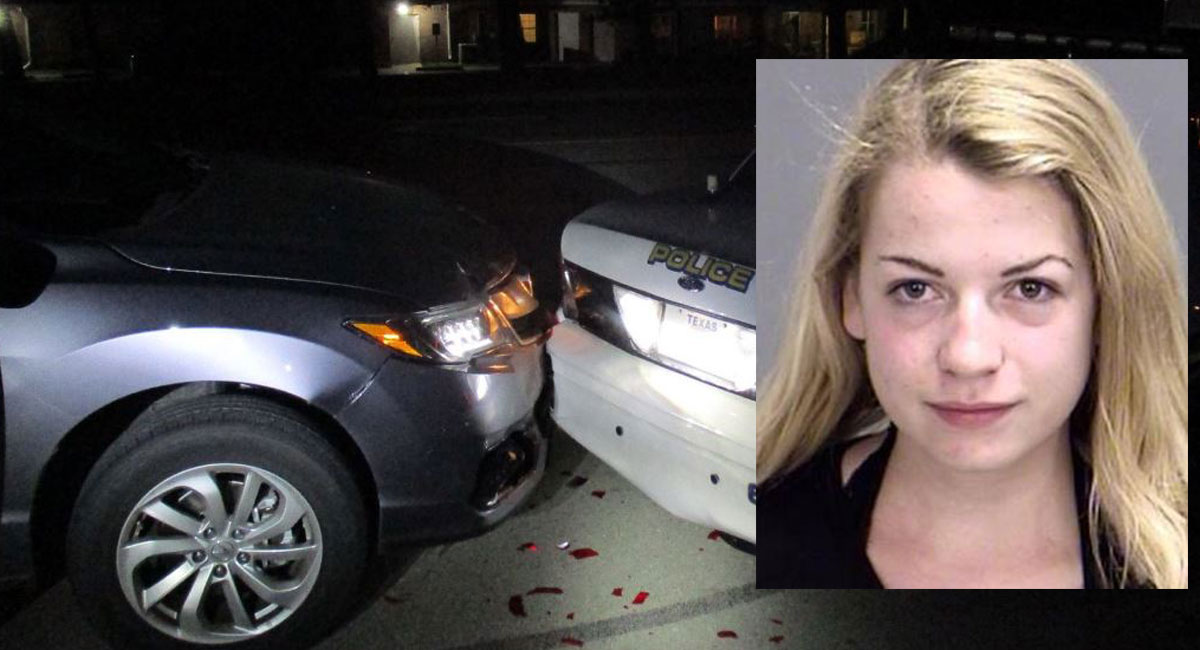 Police: Woman rams squad car while taking topless selfie