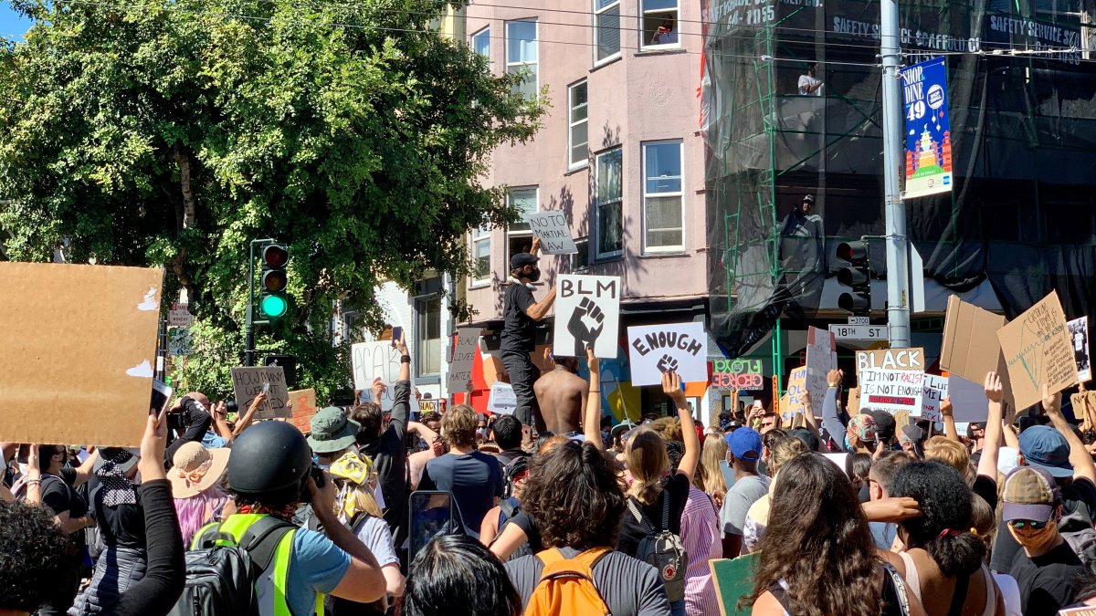 Floyd Protest in San Francisco’s Mission District Draws